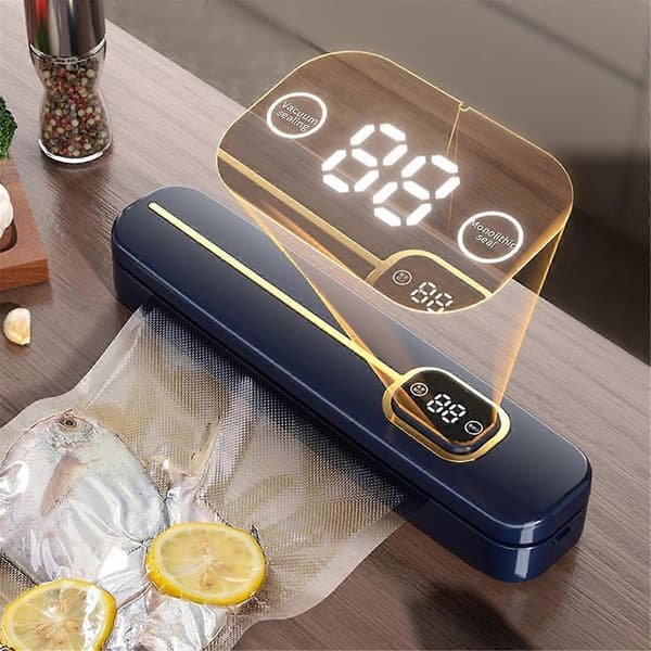 Household Vacuum Sealer Kitchen Food Compression Vacuum Machine Fully Automatic B EU Plug