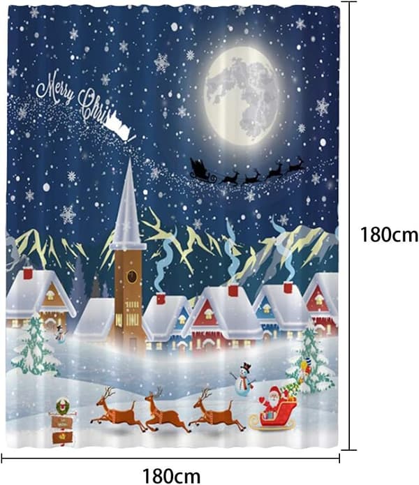 Jul 3D digitaltrykk tegneserie dusjforheng, polyester m