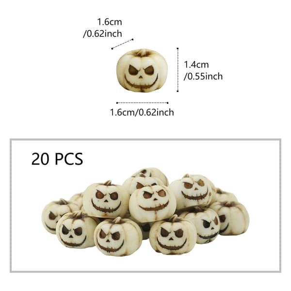 Halloween-dekorasjoner - små gresskar 20 stk