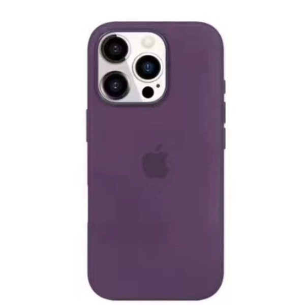 Sopii iPhone 16 -sarjan nestemäiselle silikonipuhelinkotelolle, yhteensopiva MagSafe-puhelinpidikkeen kanssa, jossa on värähtelyääniefektianimaatio Pur Purple iPhone 16plus