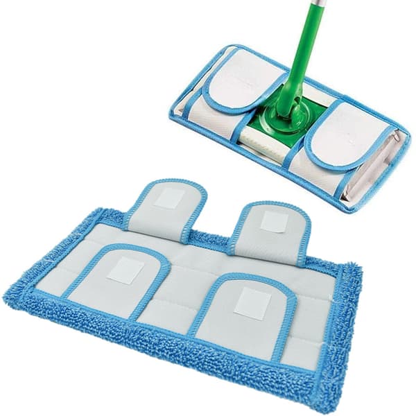 2 stk Swiffer flad klæbrig moppeklud moppepude mikrofiber moppe moppehoved erstatningsklud
