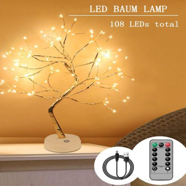 LED Light Tree, 108 LED Decorative Lights Branches 8 Modes LED Tree Dimmable LED_MGF-FX-