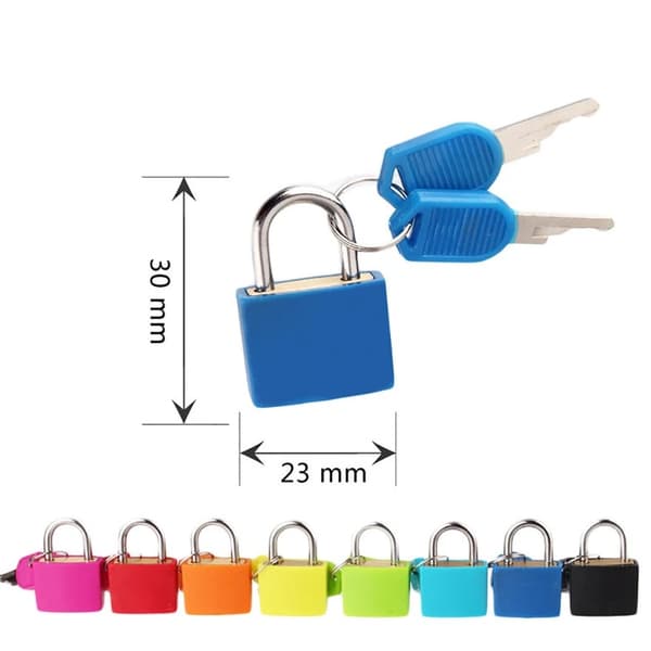 4 kpl matkalaukun riippulukkoja avaimilla - Pieni matkatavaralukko