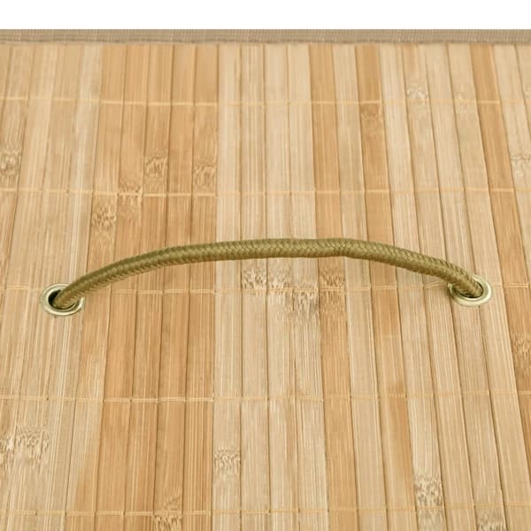 vidaXL Tvättkorg bambu med 2 sektioner 72 L Brun Brown Brun