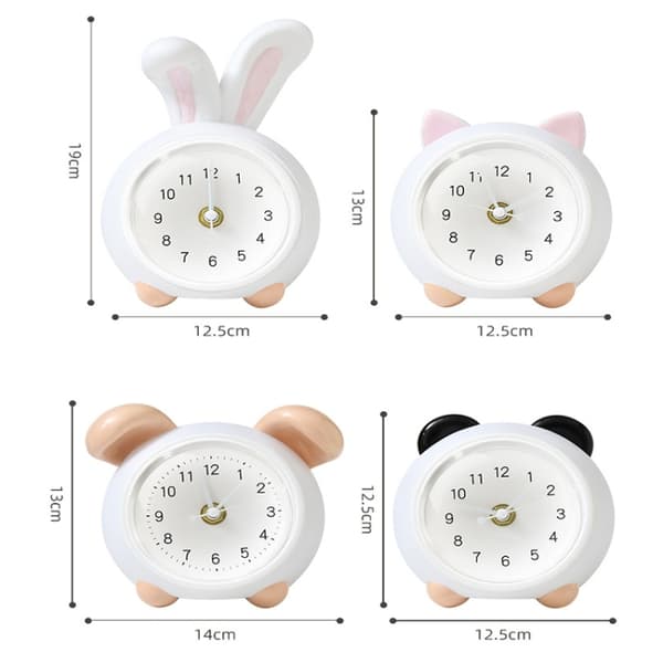 LED-yölamppu sarjakuvakello työpöytä eläin säästölipas (Panda)