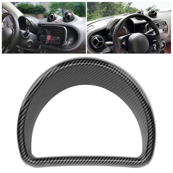 Karbonfiberstil Dashborddeksel Erstatning for Smart Fortwo/Forfour 453 2015-2021
