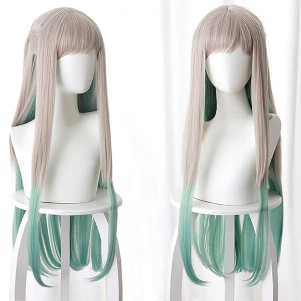 Flerfärgad Cosplay Peruk: Högtemperaturfiber, Justerbar, Perfekt för Fester & Evenemang