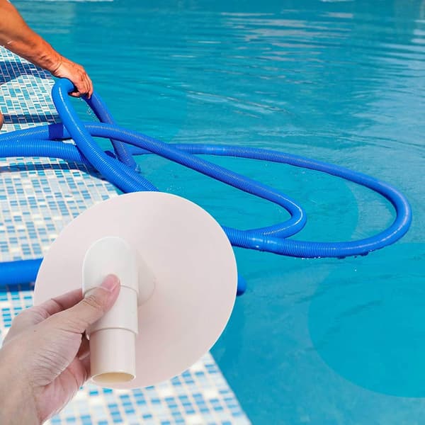 Hvit PVC Vakuumadapterplate for bassengskimmer, 1 stk -