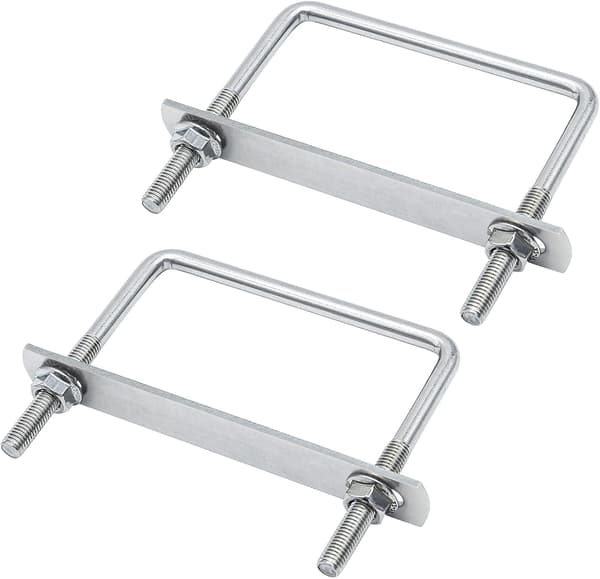 Firkantede U-bolte 304 Rustfrit Stål M10 100 x 150mm med 2 Fl, ZQKLA