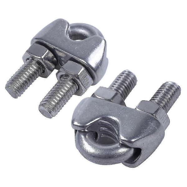 6mm 1/4 inch Stainless Steel Wire Rope Clips 12 Pcs