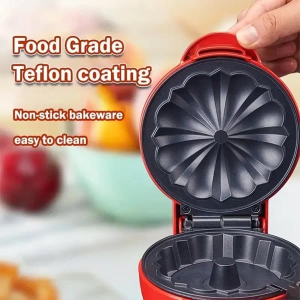 Minibakemaskin / Kakemaskin – Multifunksjonell Rask Oppvarming, Non-stick – Perfekt for Kaker, Brød