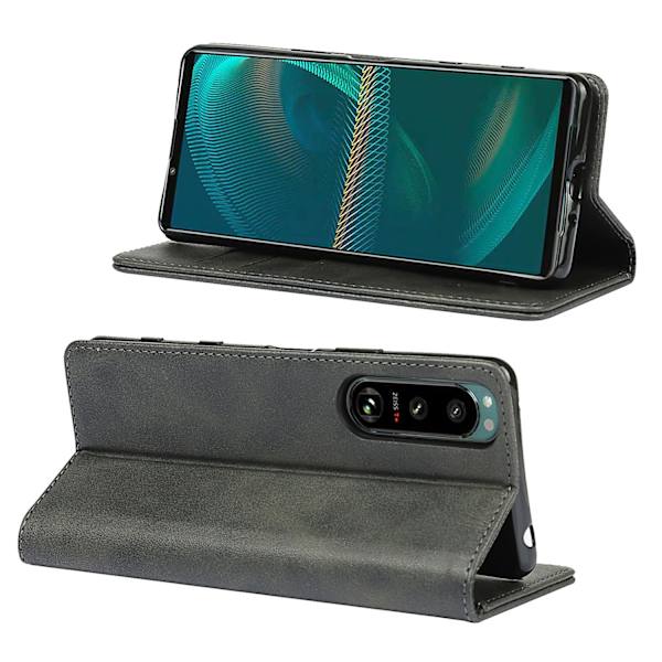 Sony Xperia 10V Wallet Box - Sort Grå Svart black
