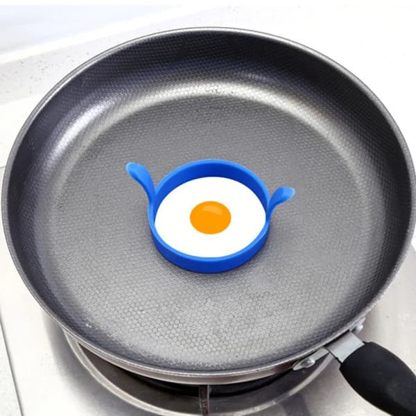 Æggering, 4-pak silikone æggeforme med non-stick formcirkler