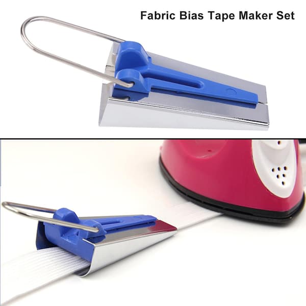 4 Sizes/set 6/12/18/25mm Fabric Bias Tape Maker Folder Kit DIY Sewing Quilting Binding Tool