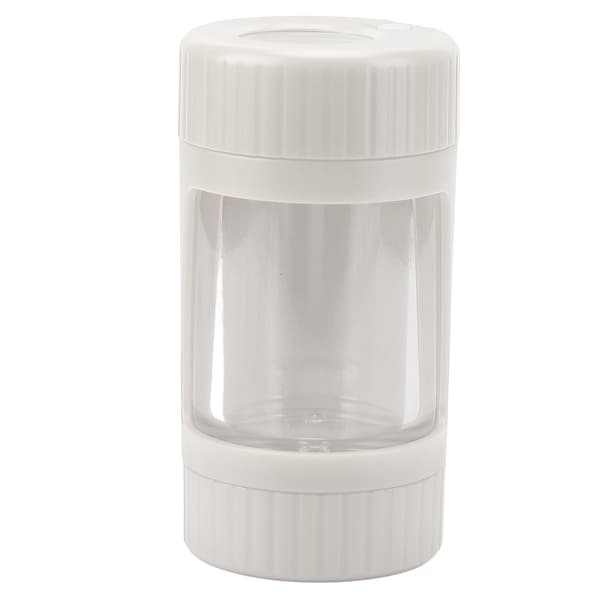 Odor Proof Container Removable Odor Proof Transparent Magnifying Glass Light Function Storage Container for Spice Pills White