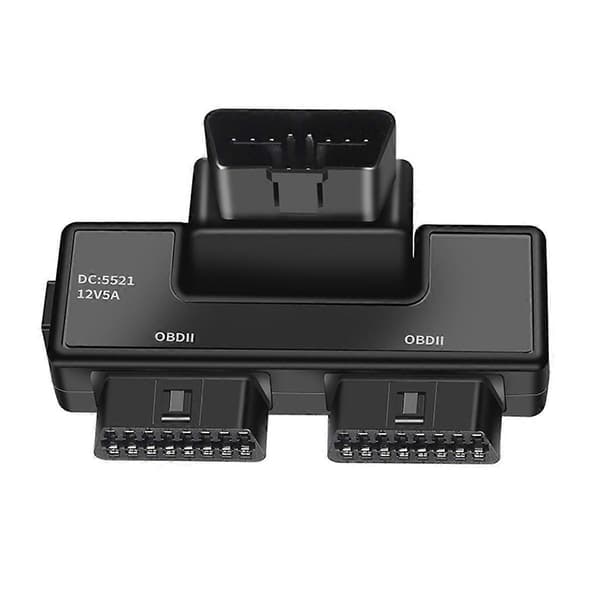 OBD2 One Divided into Two Adapter Cable 16-Pin 16-Core OBD Extension Cable Connector Adapter Cable Universal Dc5521