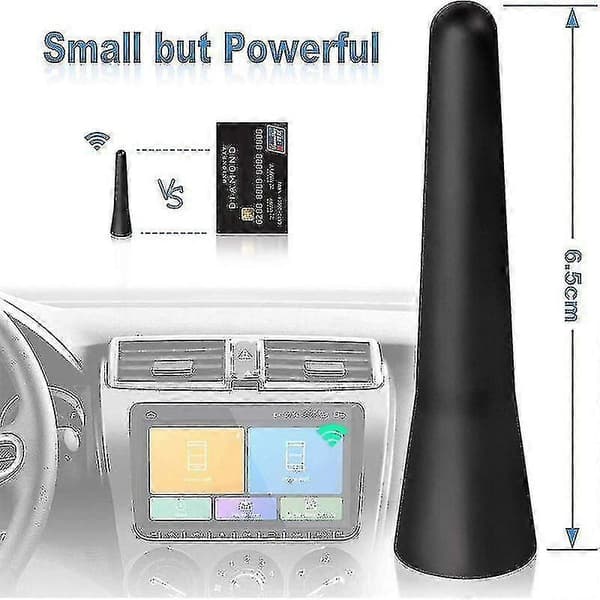 Auto Fm Dab Antenne Bilradioantenne 6,5 Cm Kort Mini Bilantenne Med Kraftig Fm/am/dab Mottaksfunksjon [DB]