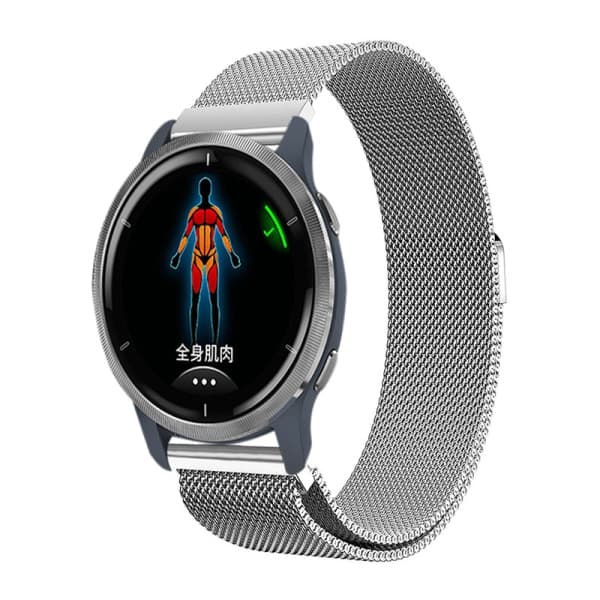 Rustfrit stål Milanese magnetrem til Garmin Venu 2/Venu SQ/Venu 2S Venu Venu Sort