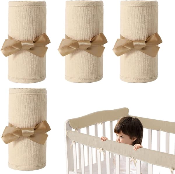 Crib Bumper | Breathable and Adjustable Cotton Gauze - Crib Bumper (DB)