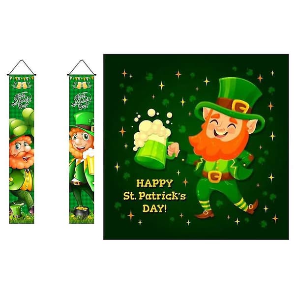 1 par St. Patricks dag dekorationer hængende skilte til St. Patricks dag