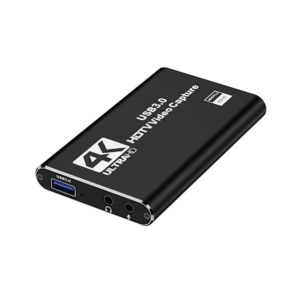 USB3.0 Videoopptakskort 4K Opptakskort Ta opp og Strøm med Høy Kvalitet, Kompatibelt med Windows, Mac og Linux