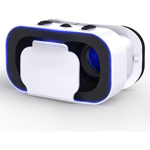 (White) VR Headset for Mobile Phones, Lightweight, Adjustable and