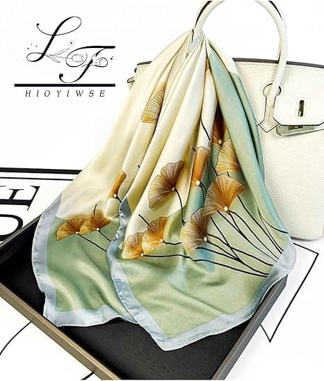 Sateng Bandanas Hodeplagg Dame Hårskjerf Tilbehør Lett Mote Wrap Hals Silke Sove Hodeplagg
