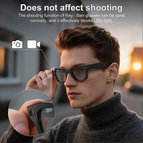 20 stk. LED-lysafskærmning til Meta Smart Glasses, til Skyler Headliner Display/ Meta HSTN Sort Svart