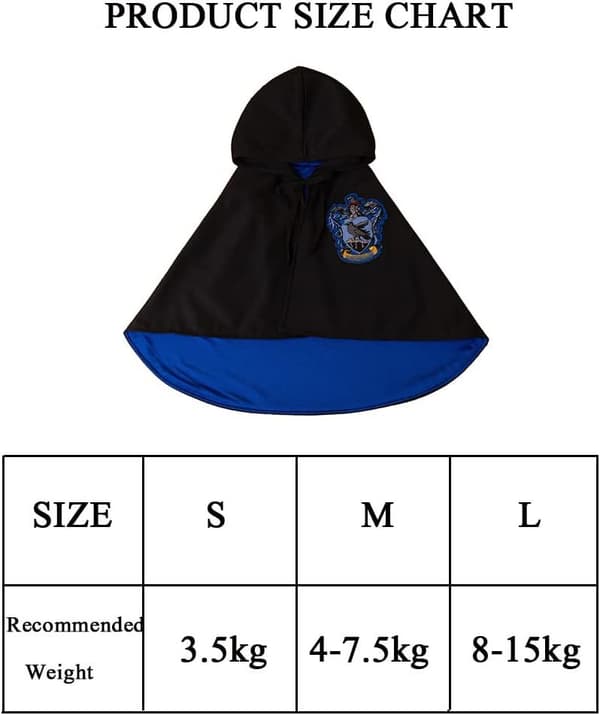 Hogwarts kæledyrsskole kappe Halloween kattekostume hundekostume