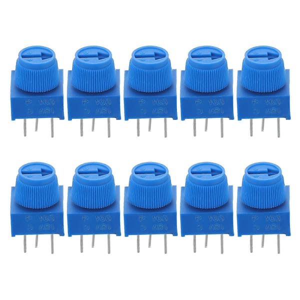 10 stk. Trimpot Potentiometer Modstand med Knop Koblingsdæk Trim Potentiometer