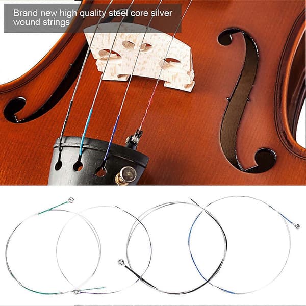 4/4 Violin Strings Steel Strings Set Full Size 010,014,020,029 (010029)
