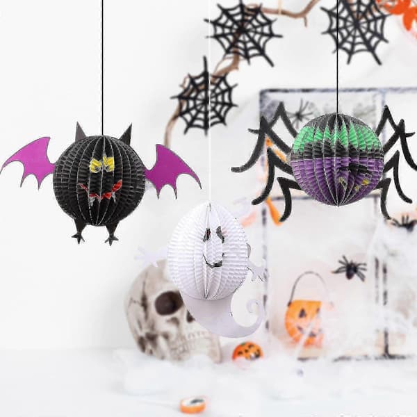 Scenlayout Papirpynt Halloween Dekoration Hjem Bar Ktv Party Tilbehør Foldbar Græskar