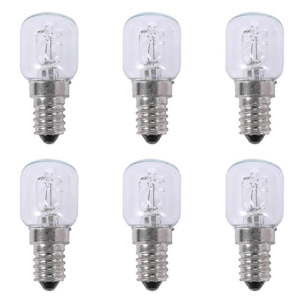 6x E14 High Temperature Light Bulb 500 Degrees 25w Halogen Bubble Oven Lamp E14 250v 25w Quartz Light Bulb (FMY)