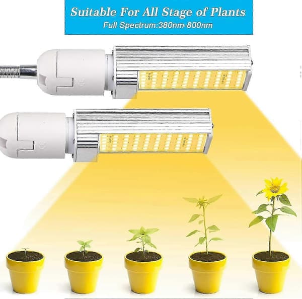 E27 LED Vækstlampe 50W Fuld Spektrum Vækstbelysning 2 stk.