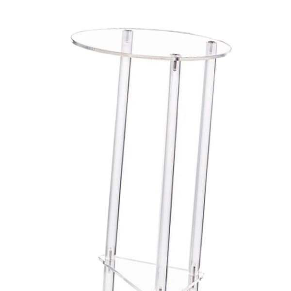 Clear Acrylic Side Table Versatile Round Nightstand for Home Office Hallway