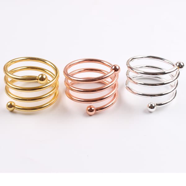 6 Creative Napkin Rings - Golden Spring, Unique Napkin Ring