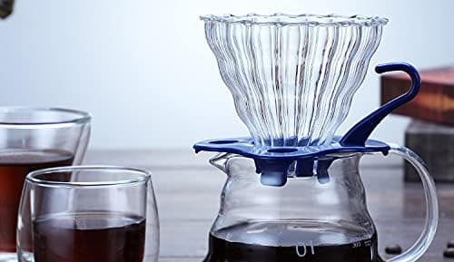 2 stk. glas tragt pour over kaffefiltre, kaffedryppere 2 stk. - lille - 2pcs-Small