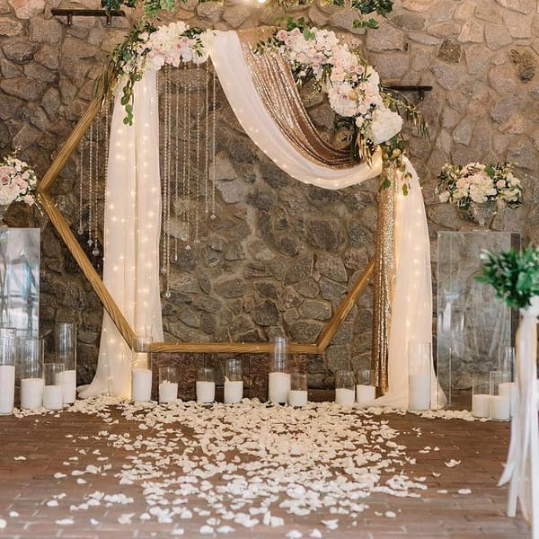 400 stk. silkeblomsterblade til bryllupsdekorationer, hvide blomsterblade til midtpunkter ved reception