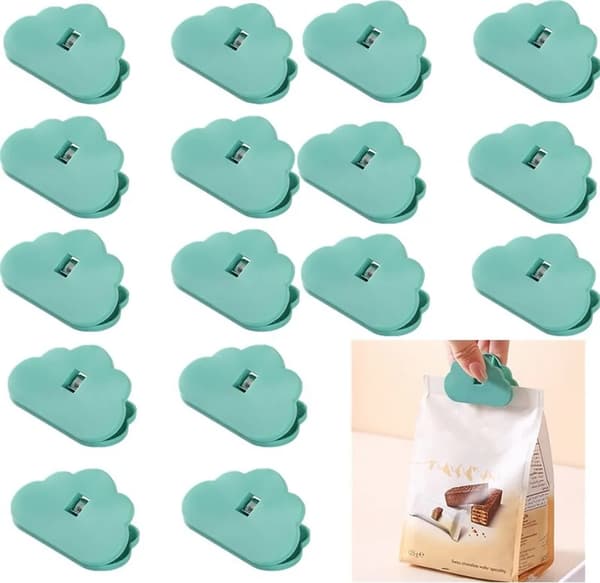 20-pak poser Clips Snacks Poseforseglingsclips Forseglingsclips Poseclips til poseforsegling Fugtbestandig Grøn