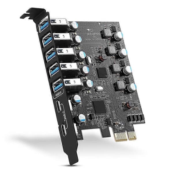 5-portars USB 3.0 PCI Express-adapterkort Typ C PCI-E Expansion PCIE USB 3.0