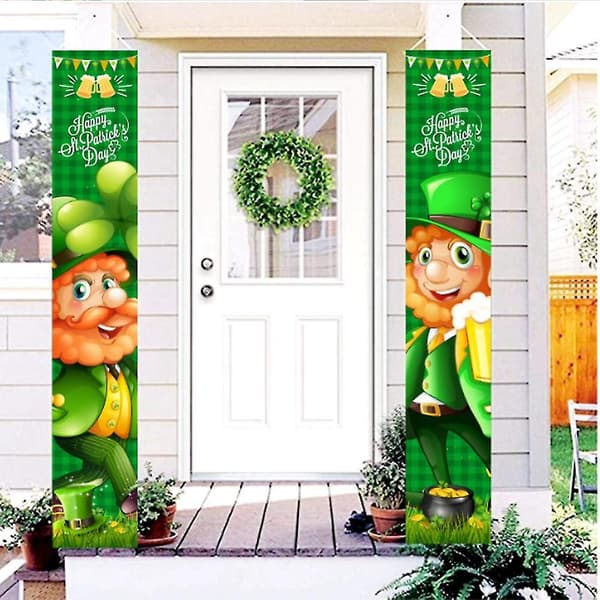 1 par St. Patricks dag dekorationer hængende skilte til St. Patricks dag