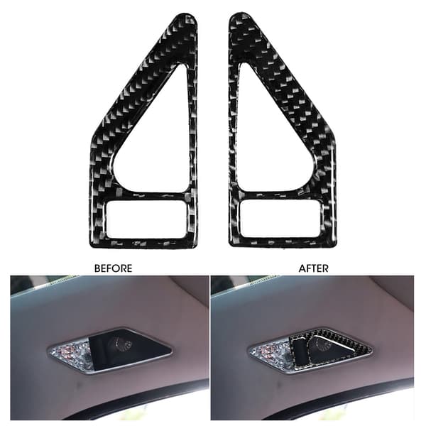 Karbonfiber Bil Bakre Takleselys Trim Ramme Passer til BMW 3-serie E46 M3 98-05