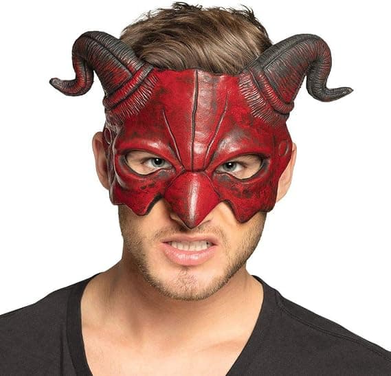 1 djävul skum halva mask, flerfärgad