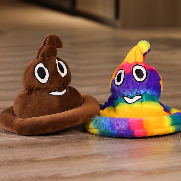 Et stykke (brun farve, ca. 25*30cm) sjov og sød ins poop h