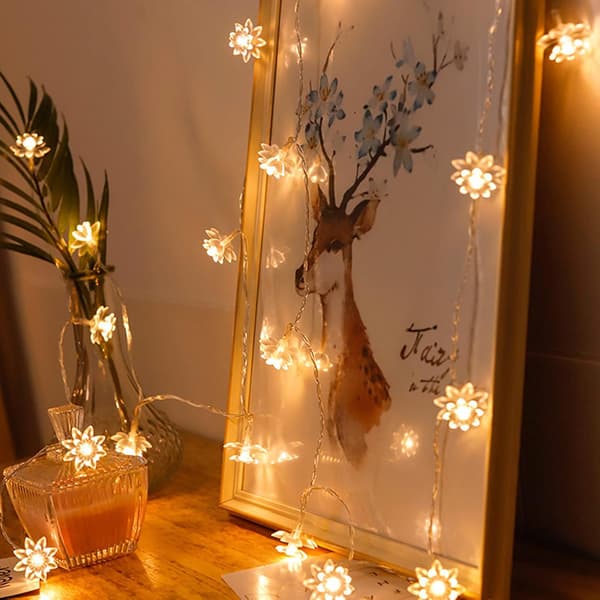 Lotus LED-lysstreng juledekor lysstreng kunstdekor
