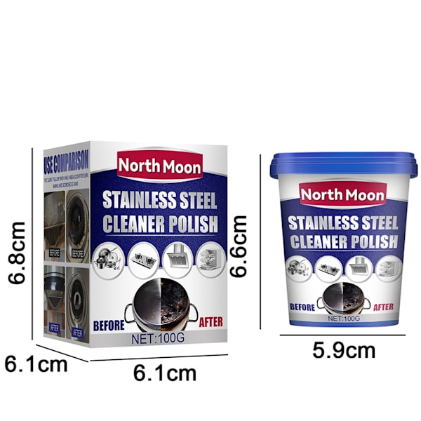 Kitchen Utensil Cleaner Multi-purpose Stainless Steel Cleaning Paste Remove Stains