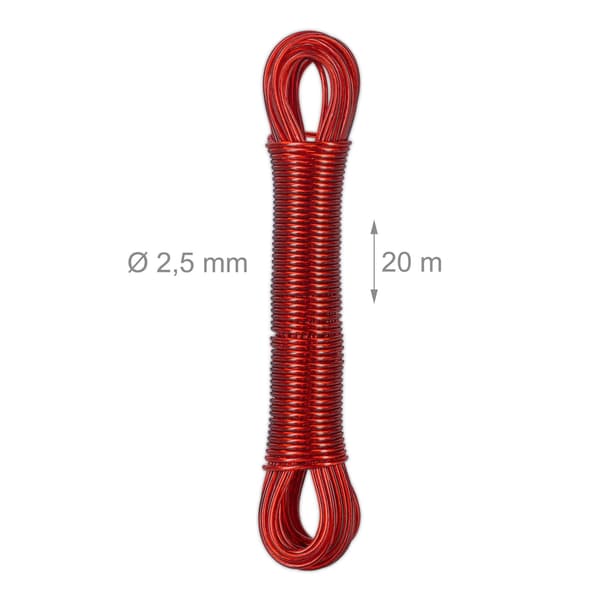 Pyykkinaru teräslangalla 3 x 20 m 660