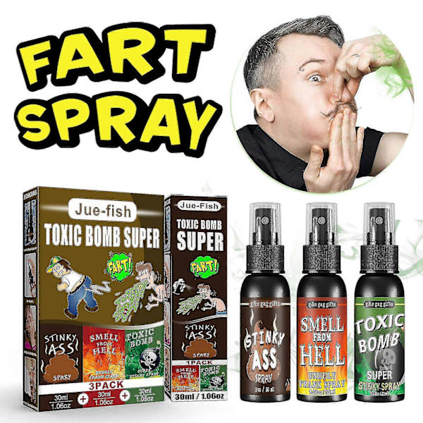 Tehokas pierusuihke, Extra Vahva Koostumus - 30ml, Pahanhajuinen ja Haiseva Pierusuihke-AD4-