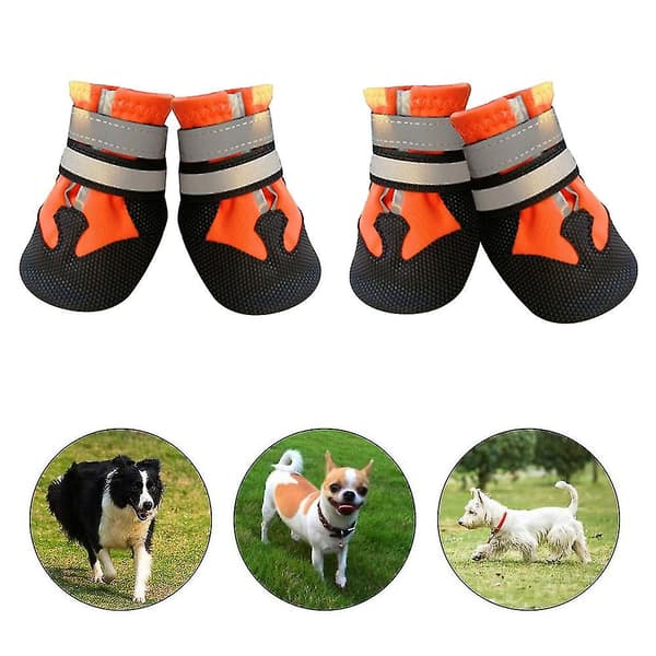 Koirankengät koirille luistamattomat vedenpitävät koirankengät (XL, oranssi)
