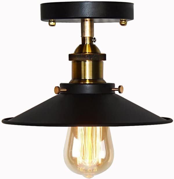 Paraply taklampe Semi Flush Mount Lysarmatur Retro I